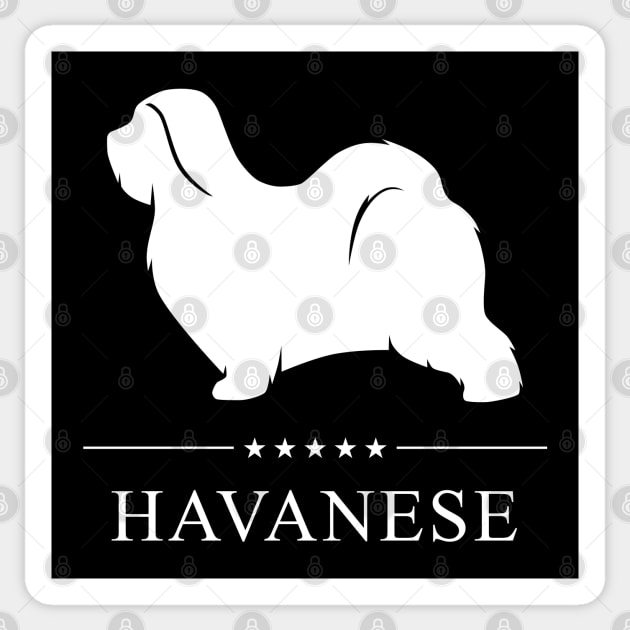 Havanese Dog White Silhouette Sticker by millersye